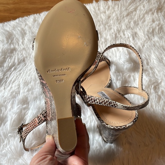 Charles David snakeskin leather wedges - Picture 7 of 10